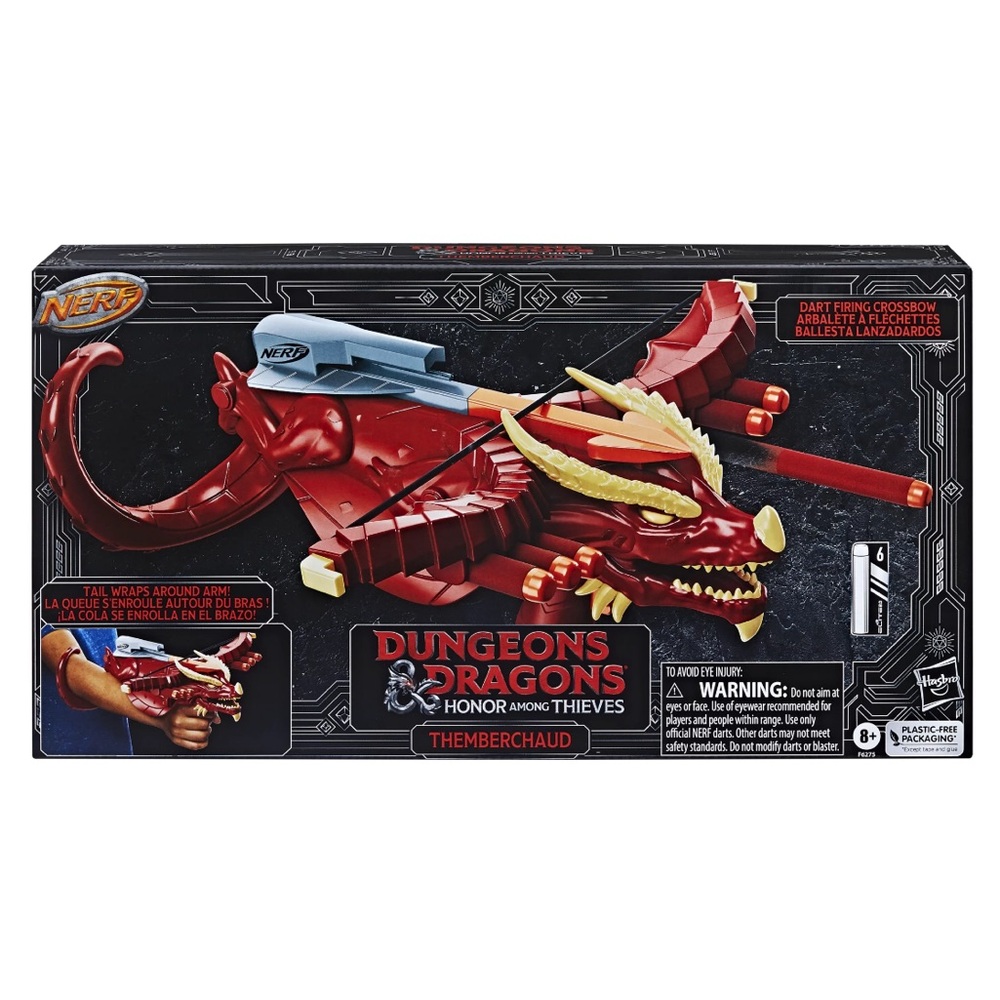 Nerf Dungeons & Dragons Themberchaud Dart Blaster with 6 Elite Darts